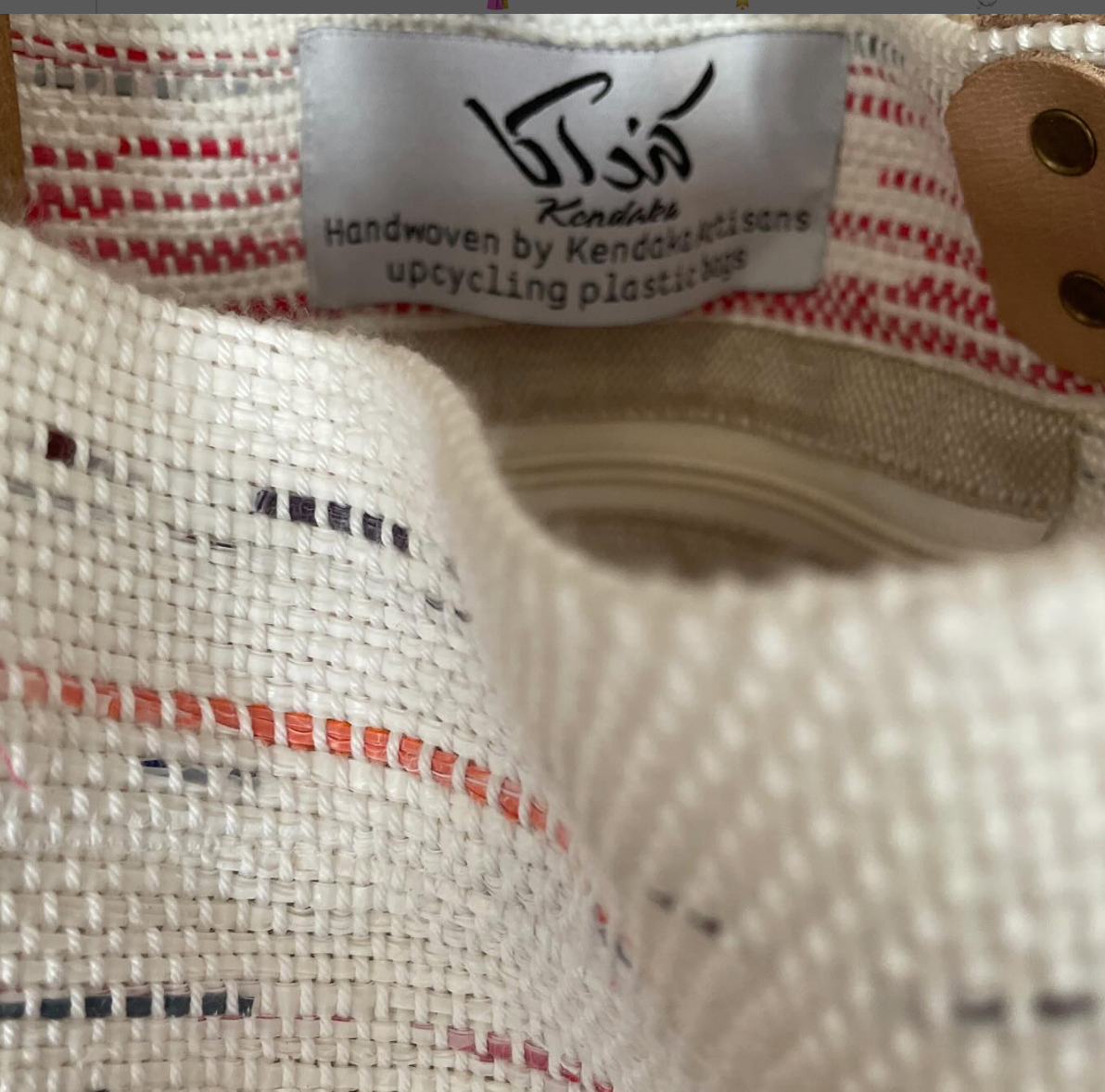 Sac shopping tressé en coton et plastique 100% upcyclé