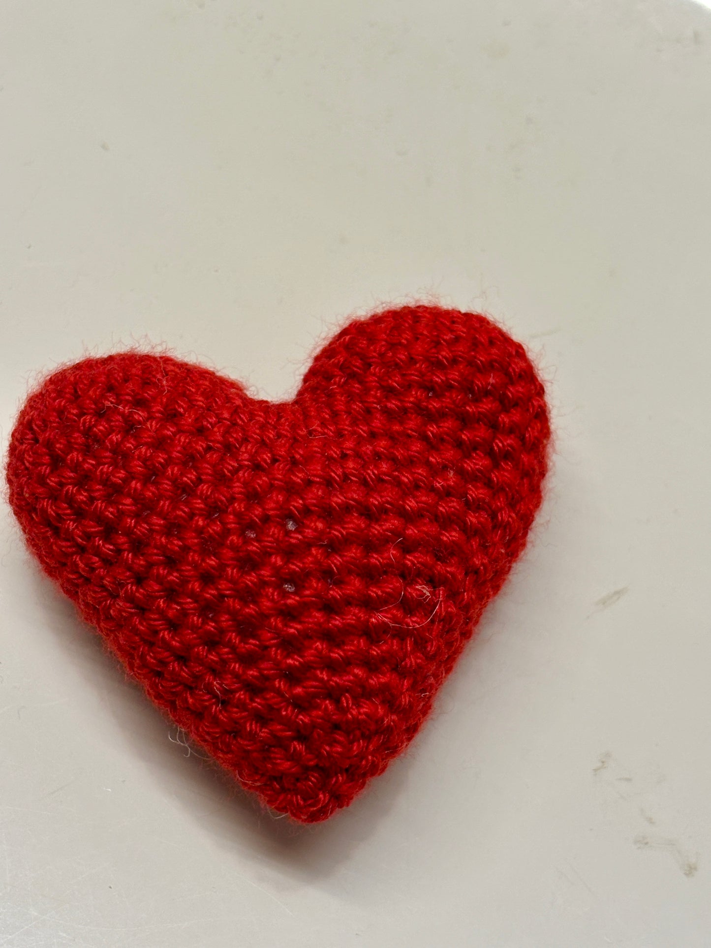 Porte-bonheur coeur crocheté