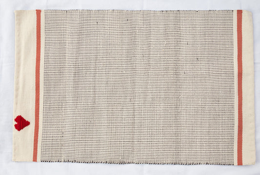 Petit tapis 100% coton égyptien, tissé à la main dans Delta du Nil
