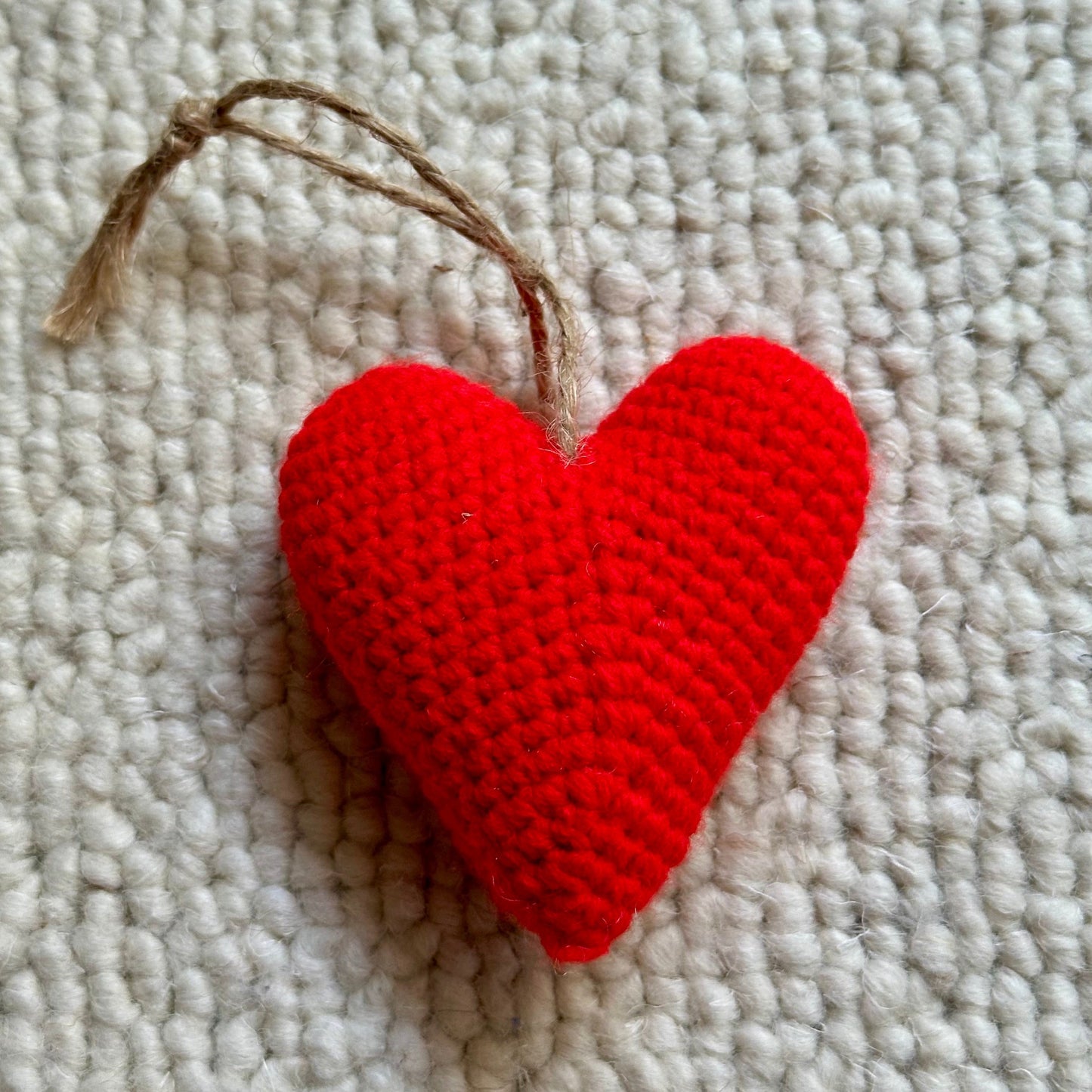 Porte-bonheur coeur crocheté