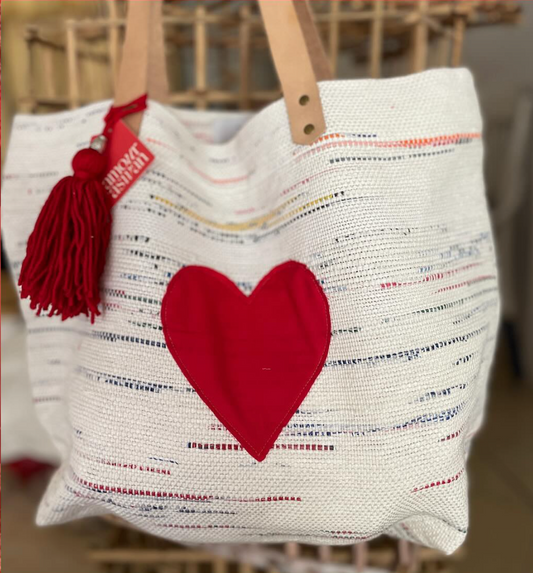 Sac shopping tressé en coton et  plastique 100% upcyclé